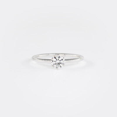 Solitaire Vénus or blanc & diamant
