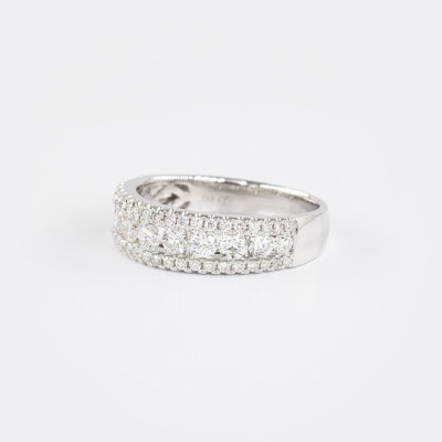 Bague Chantilly or blanc & diamants