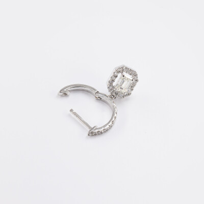 Boucles d'oreilles Évidence or blanc & diamants