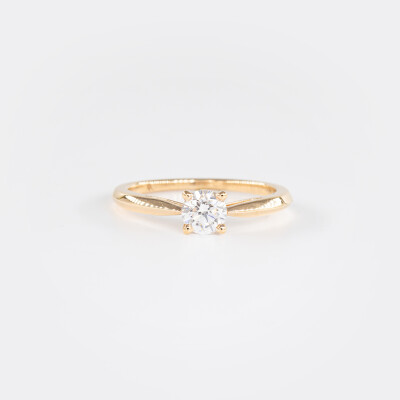Solitaire Vénus or rose & diamant