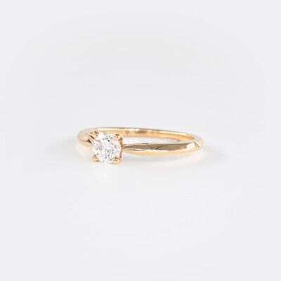 Solitaire Vénus or rose & diamant