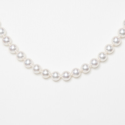 Collier or blanc & perles Akoya 