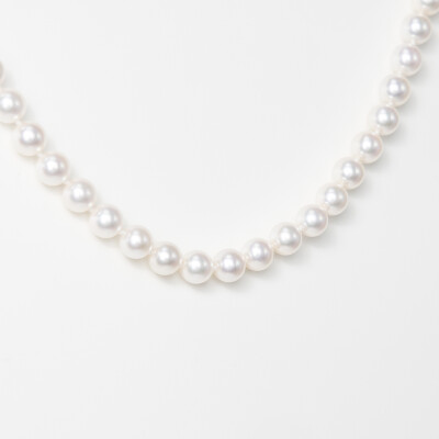 Collier or blanc & perles Akoya 