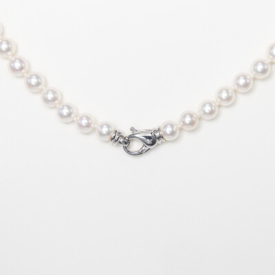 Collier or blanc & perles Akoya 
