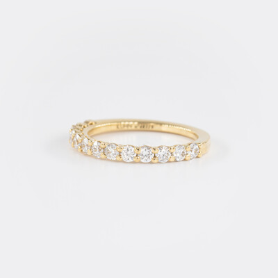 Alliance Moderne demi-tour or jaune & diamants