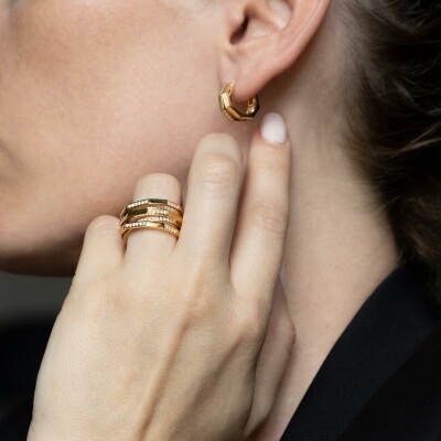 Bague Echo or jaune & diamants