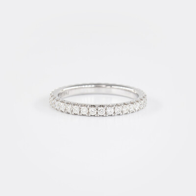 Alliance Elégante tour complet or blanc & diamants