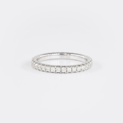 Alliance Elégante tour complet or blanc & diamants