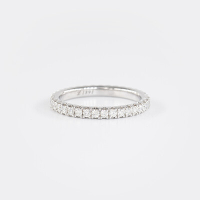 Alliance Elégante tour complet or blanc & diamants