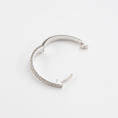 Créoles Sparkles or blanc & diamants