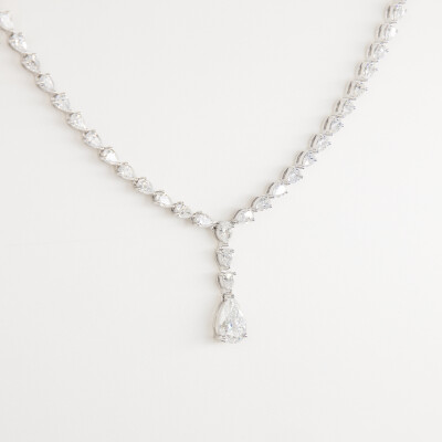 Collier Versailles or blanc & diamants