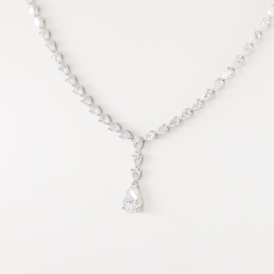 Collier Versailles or blanc & diamants