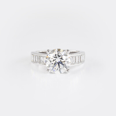 Solitaire Royal or blanc & diamants