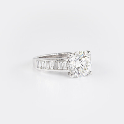 Solitaire Royal or blanc & diamants