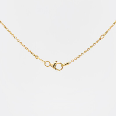 Collier Aura or rose, émeraude & diamants