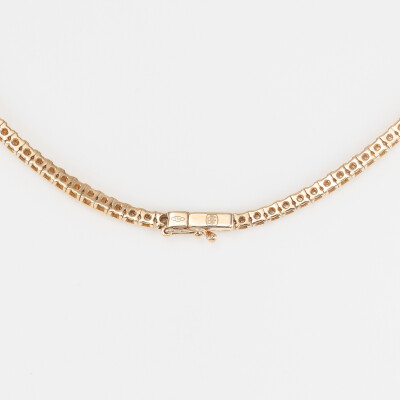 Collier Cascada or rose & diamants