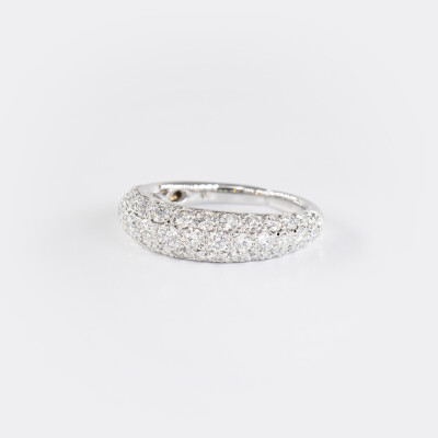 Jonc Sparkles or blanc & diamants 