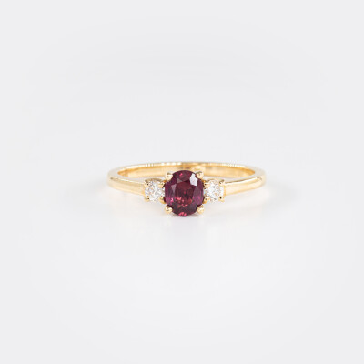 Bague Mademoiselle or jaune, rubis & diamants