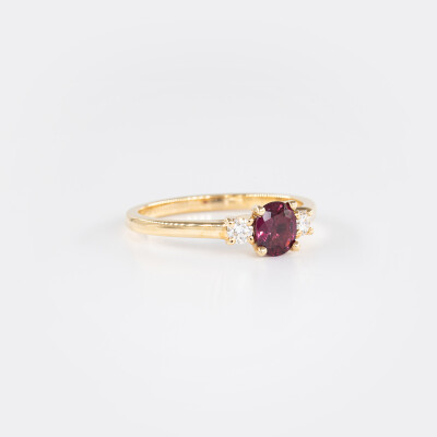 Bague Mademoiselle or jaune, rubis & diamants