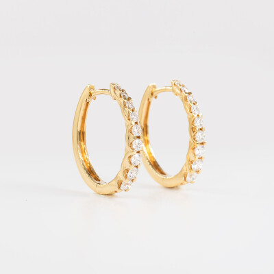 Créoles Impératrice or jaune & diamants