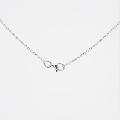 Collier Evidence or blanc & diamants