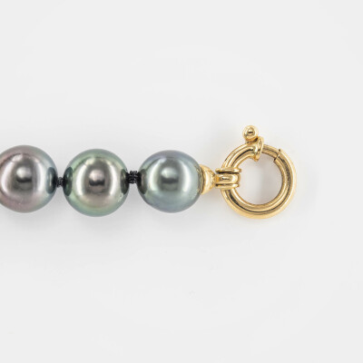 Bracelet or jaune & perles Tahiti