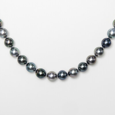 Collier or blanc & perles Tahiti 