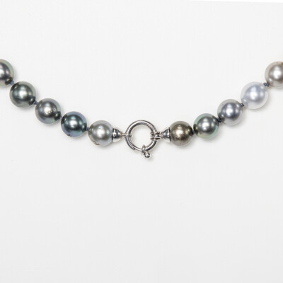 Collier or blanc & perles Tahiti 