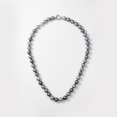 Collier or blanc & perles Tahiti 