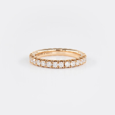 Alliance Elégante tour complet or rose & diamants