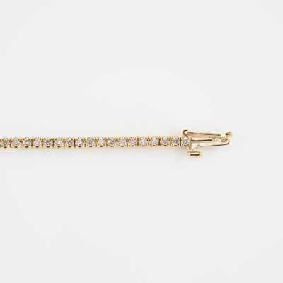 Bracelet Rivière or rose & diamants