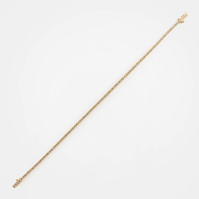 Bracelet Rivière or rose & diamants