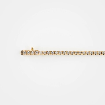 Bracelet Rivière or rose & diamants