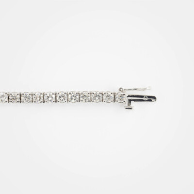 Bracelet Rivière or blanc & diamants