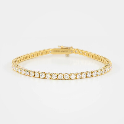 Bracelet Rivière or jaune & diamants