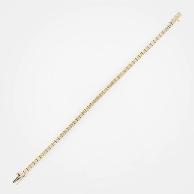 Bracelet Rivière or jaune & diamants