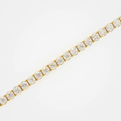 Bracelet Rivière or jaune & diamants