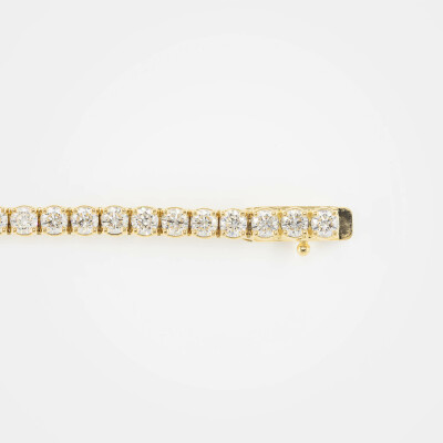 Bracelet Rivière or jaune & diamants