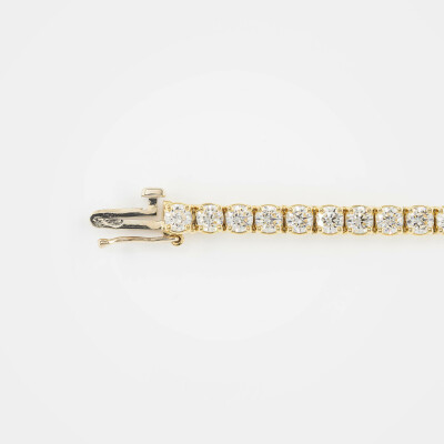 Bracelet Rivière or jaune & diamants