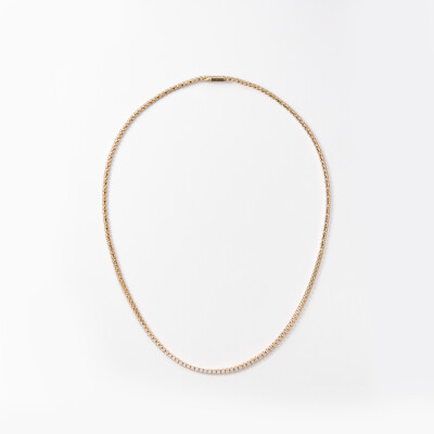 Collier Rivière or rose & diamants