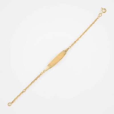Gourmette or jaune maille forçat