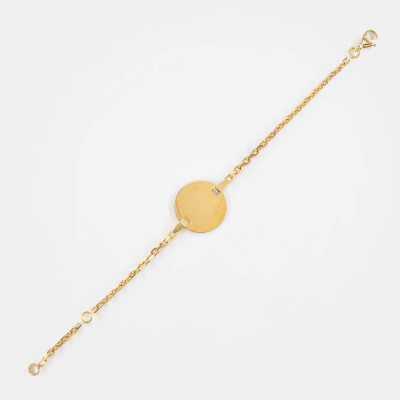Gourmette or jaune maille forçat