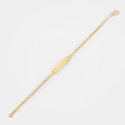 Gourmette or jaune maille jaseron