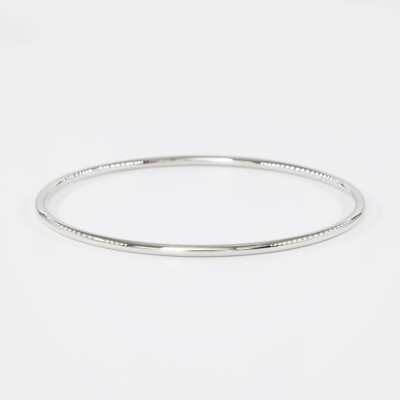 Bracelet jonc or blanc