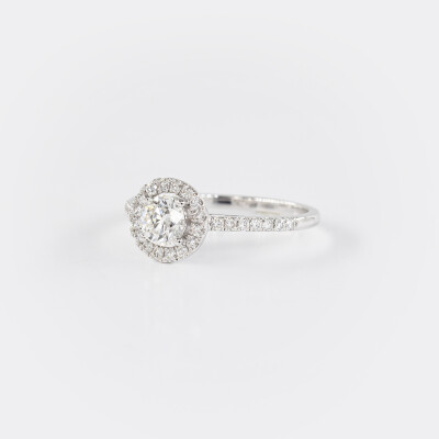 Solitaire Evidence or blanc & diamants