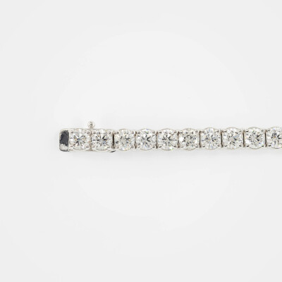 Bracelet Rivière or blanc & diamants