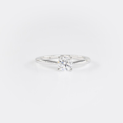 Solitaire Vénus or blanc & diamant