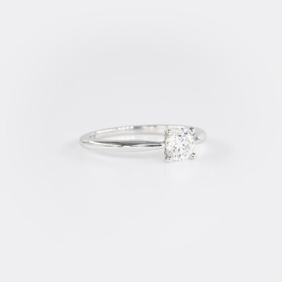 Solitaire Vénus or blanc & diamant