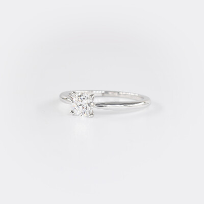 Solitaire Vénus or blanc & diamant