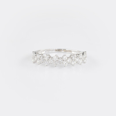 Bague Crépidante or blanc & diamants